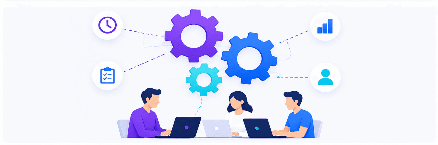 Equipo de OPTYNK trabajando en soluciones de automatización